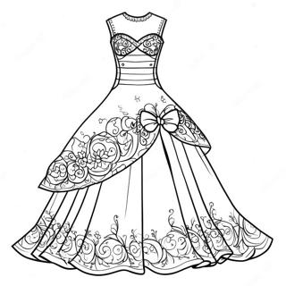 Barbie Dress Coloring Page 23443-18978