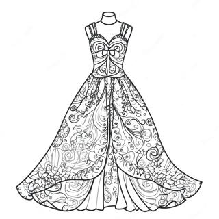 Barbie Dress Coloring Page 23443-18979