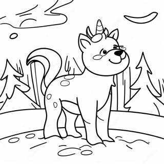 Winter Animal Coloring Page 23473-19002