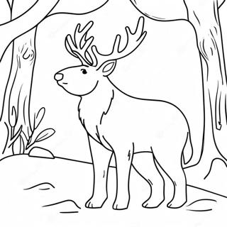 Winter Animal Coloring Page 23473-19004