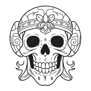 Scary Skull Coloring Page 23483-19010