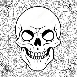 Scary Skull Coloring Page 23483-19012