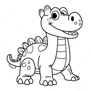 Cute Cartoon Crocodile Coloring Page 23494-19021