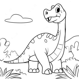 Brontosaurus Coloring Page 23513-19034