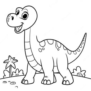 Brontosaurus Coloring Page 23513-19036