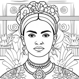 Frida Kahlo Coloring Pages