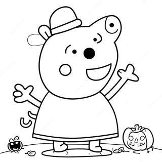 Peppa Pig Halloween Coloring Pages