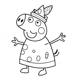 Spooky Peppa Pig Costume Coloring Page 23524-19045