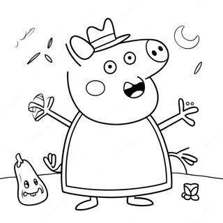 Spooky Peppa Pig Costume Coloring Page 23524-19048