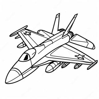 F18 Fighter Jet Coloring Pages