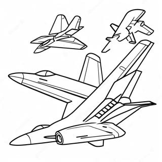 F18 Fighter Jet Coloring Page 23543-19062