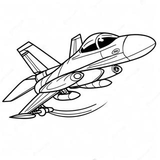 F18 Fighter Jet Coloring Page 23543-19064