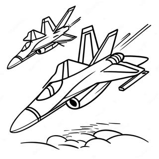 F18 Fighter Jet Coloring Pages