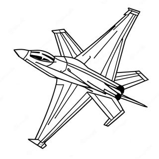 F18 Fighter Jet In Action Coloring Page 23544-19060