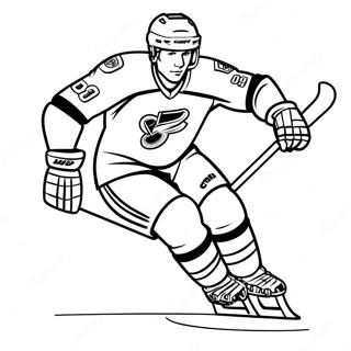 Nhl Player Skating Fast Coloring Page 23564-19077