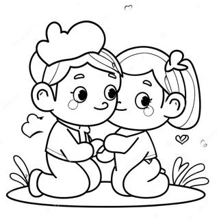 Adorable Love Moments Coloring Page 23584-19093