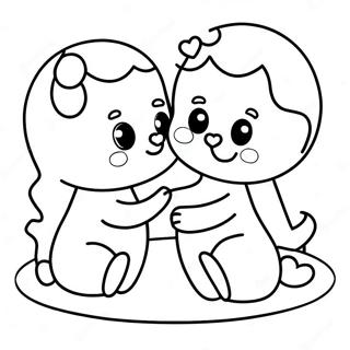 Adorable Love Moments Coloring Page 23584-19094