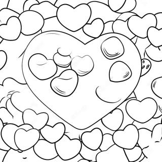 Candy Hearts Coloring Pages