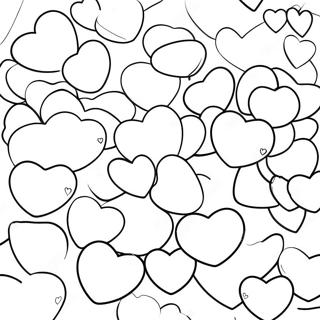 Candy Hearts Coloring Page 23593-19103