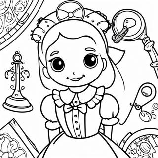 Steampunk Alice In Wonderland Coloring Page 23603-19114