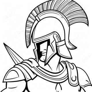 Spartan Warrior Coloring Page 23613-19110