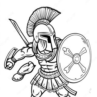 Spartan Warrior Coloring Page 23613-19111