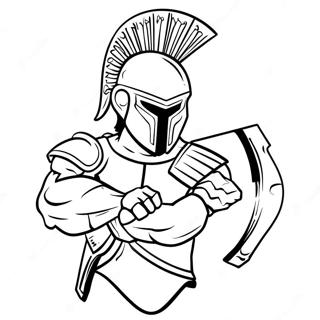 Fearless Spartan Soldier Coloring Page 23614-19122