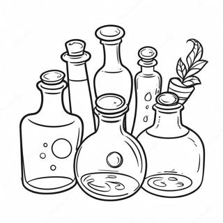 Magical Potion Bottles Coloring Page 23624-19127