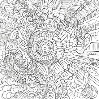 Intricate Optical Illusion Patterns Coloring Page 23634-19133