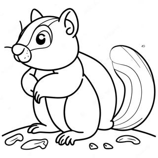 Chipmunk Coloring Page 23643-19142