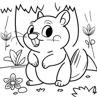 Chipmunk Coloring Pages