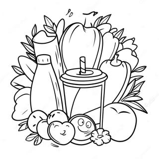 Healthy Habits Coloring Page 23653-19151