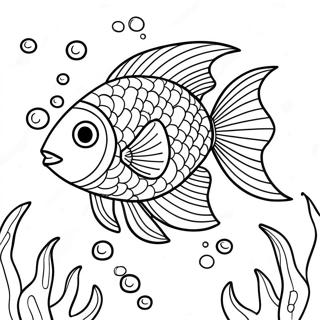 Colorful Fish Swimming In Ocean Coloring Page 23664-19157