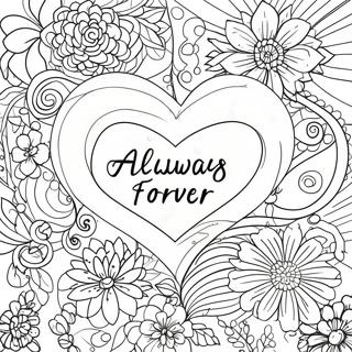 Always And Forever Love Quotes Coloring Page 23673-19162