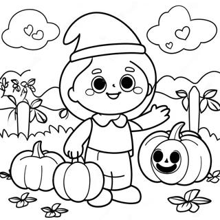 Preschool Pumpkin Patch Coloring Page 23683-19171