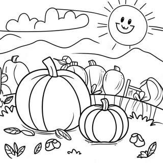 Preschool Pumpkin Patch Coloring Page 23683-19172