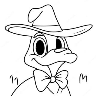 Daffy Duck In Silly Hat Coloring Page 23704-19192