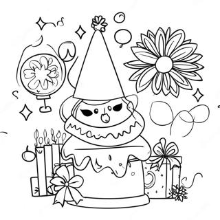 New Year Celebration Coloring Page 23713-19199