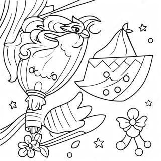 New Year Celebration Coloring Page 23713-19200