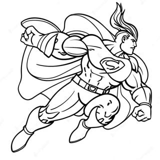 Super Silver Action Pose Coloring Page 23744-19223