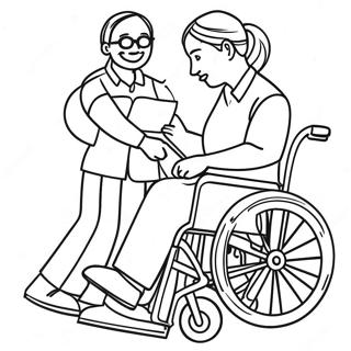 Disability Awareness Coloring Page 23753-19227