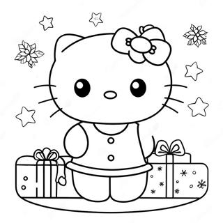 Merry Christmas Hello Kitty Coloring Page 23763-19234