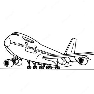 747 Airplane Coloring Page 23783-19250