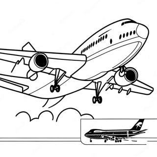 747 Airplane Coloring Page 23783-19251