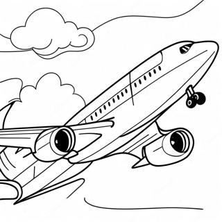 747 Airplane Coloring Page 23783-19252