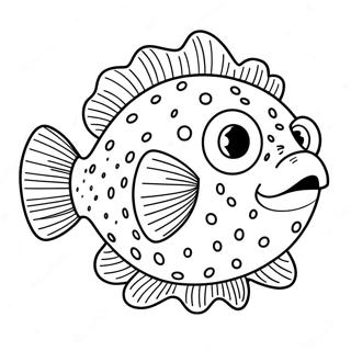 Cute Puffer Fish Underwater Coloring Page 23794-19261