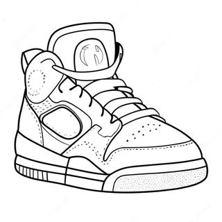 Basketball Shoe Coloring Page 23803-19268