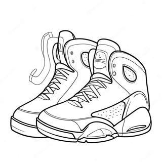 Cool Basketball Shoe Coloring Page 23804-19270