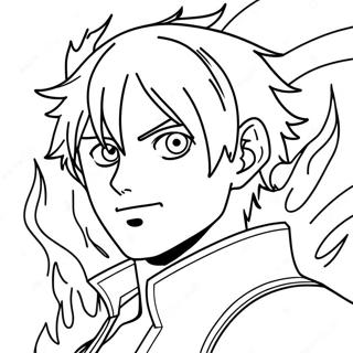 Todoroki With Fire And Ice Coloring Page 23814-19278