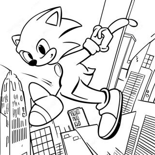 Sonic Spiderman Coloring Pages